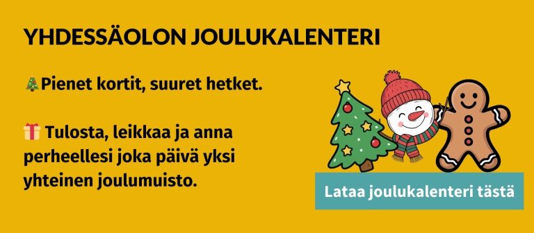 Elämän Huoltamon ladattava joulukalenteri